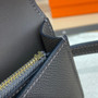 Hermes Constance Slim Wallet Dark Gray Epsom Leather Gold H082078 - Default Title - View 8