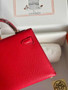 Hermès Kelly II Sellier Mini 2024 Red Goatskins Leather Gold - Default Title - View 6