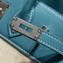 Hermès Birkin Bag 25cm Blue Swift Leather Canvas Silver Hardware - Default Title - View 6