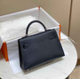 Hermes Kelly Mini II Bag Black Epsom with Silver Hardware 19 - Default Title - View 2