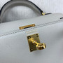 Hermès Kelly II Sellier Mini 2024 White Goatskins Leather Gold - Default Title - View 6