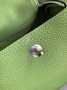 Hermes Lindy Mini Bag Green Togo Leather Silver Hardware H8631 - Default Title - View 8