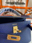 Hermès Kelly II Sellier Mini 2024 Navy Blue Goatskins Leather Gold - Default Title - View 8