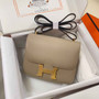 Hermes Constance Bag 19 Light Gray Epsom Leather Gold H083916 - Default Title - View 1