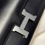 Hermes Constance Box Leather bag 24cm Black Silver H082680 - Default Title - View 4