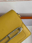 Hermès Mini Roulis Bag Yellow Evercolor Silver Hardware H50315 - Default Title - View 4