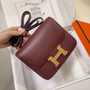 Hermes Constance Bag Wine Red Epsom Leather Gold H2532 - Default Title - View 2