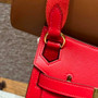 Hermes Jypsiere mini bag Red Swift Leather Gold H25606 - Default Title - View 6