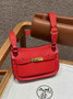 Hermes Jypsiere mini bag Red Swift Leather Gold H25606 - Default Title - View 1