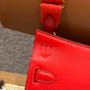 Hermes Jypsiere mini bag Red Swift Leather Gold H25606 - Default Title - View 8