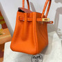 Hermès Birkin Bag Orange Crocodile Togo Gold Hardware H8607 - W25×H20×D13cm - View 4