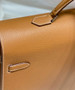 Hermès Kelly Messenger Bag Togo leather Silver hardware 34cm Light Brown - Default Title - View 8