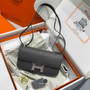 Hermes Constance Box Epsom Leather Dark Gray Silver H082695 - Default Title - View 1