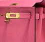 Hermes Kelly Mini II Bag 20 Pink Epsom with Gold Hardware - Default Title - View 9