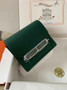 Hermès Mini Roulis Bag Green Evercolor Silver Hardware H50324 - Default Title - View 2
