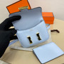 Hermes Constance Slim Wallet Light Blue Epsom Leather Gold H082076 - Default Title - View 7
