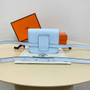 Hermes Constance Slim Wallet Light Blue Epsom Leather Gold H082076 - Default Title - View 3