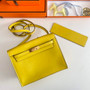 Hermès Kelly Danse II lemon yellow Evercolor leather with gold - Default Title - View 6
