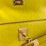 Hermès Kelly Danse II lemon yellow Evercolor leather with gold - Default Title - View 8