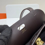Hermes Tablier sellier Bag Coffee Swift calfskin and H canvas Gold hardware - Default Title - View 8