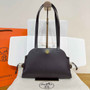 Hermes Tablier sellier Bag Coffee Swift calfskin and H canvas Gold hardware - Default Title - View 4