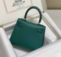 Hermes Kelly Mini II Bag 20 Green Epsom with Gold Hardware - Default Title - View 2
