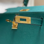 Hermes Kelly Mini II Bag 20 Green Epsom with Gold Hardware - Default Title - View 9