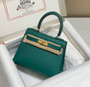 Hermes Kelly Mini II Bag 20 Green Epsom with Gold Hardware - Default Title - View 5