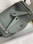Hermes Lindy Mini Bag Dark Green Togo Leather Silver Hardware H8617 - Default Title - View 6