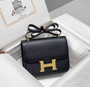 Hermes Constance 23 Box Epsom Leather Black Gold H082801 - Default Title - View 1