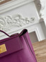 Hermès 24/24 Mini Bag Evercolor Swift Leather Purple Gold - Default Title - View 6
