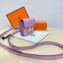 Hermes Constance Slim Wallet Pink Purple Epsom Leather Gold H082070 - Default Title - View 2