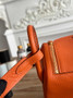 Hermes Lindy Mini Bag Togo Leather Orange Gold H68606 - Default Title - View 5