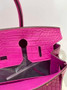 Hermès Birkin Bag 30cm Plum Crocodile Leather Gold Hardware H8883 - Default Title - View 8