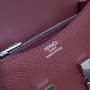 Hermes Constance Slim Wallet Wine Red Epsom Leather Silver H082065 - Default Title - View 9