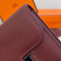 Hermes Constance Slim Wallet Wine Red Epsom Leather Silver H082065 - Default Title - View 7