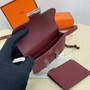 Hermes Constance Slim Wallet Wine Red Epsom Leather Silver H082065 - Default Title - View 5