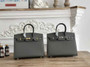 Hermès Birkin 25 Bag Dark Gray Epsom Leather H625652 - gold - View 1