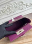 Hermès 24/24 Mini Bag Evercolor Swift Leather Purple Silver - Default Title - View 9