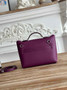Hermès 24/24 Mini Bag Evercolor Swift Leather Purple Silver - Default Title - View 3