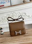 Hermes Constance Epsom Leather 19cm Brown Silver H082232 - Default Title - View 1