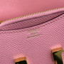 Hermes Constance Slim Wallet Pink Epsom Leather Gold H082090 - Default Title - View 8
