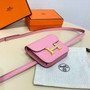 Hermes Constance Slim Wallet Pink Epsom Leather Gold H082090 - Default Title - View 4