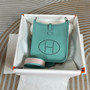 Hermes Evelyne III 17 Togo Light Green Leather Bag Silver H5665 - Default Title - View 1