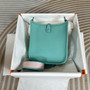 Hermes Evelyne III 17 Togo Light Green Leather Bag Silver H5665 - Default Title - View 2