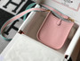 Hermes Evelyne III 18 Togo Leather Crossbody half Handmade Bag Gold Light Pink - Default Title - View 2