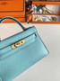 Hermès Kelly II Sellier Mini 2024 Blue Goatskins Leather Gold - Default Title - View 5