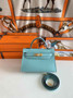 Hermès Kelly II Sellier Mini 2024 Blue Goatskins Leather Gold - Default Title - View 2