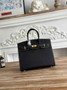 Hermès Birkin 25 Bag Black Epsom Leather - gold - View 2