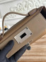 Hermès 24/24 Mini Bag Evercolor Swift Dark Gray Leather Silver - Default Title - View 7